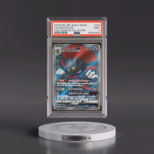 2019 Pokémon Sun & Moon Tag Team GX All Stars #183 Weavile GX - Holo Full Art (PSA 9 MINT)