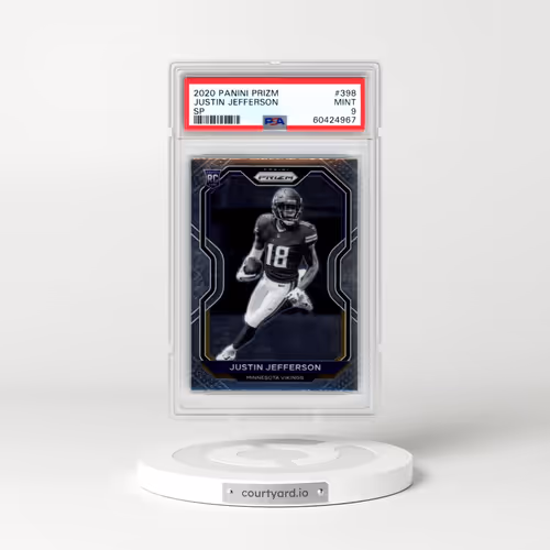 2020 Panini Prizm #398 Justin Jefferson - Variation (PSA 9 MINT)