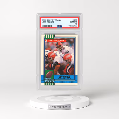 1990 Topps Tiffany #298 Jeff George (PSA 10 GEM MINT)