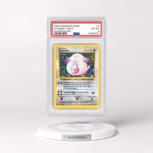 1999 Pokémon Game #3 Chansey - Holo Shadowless (PSA 6 EX-MT)
