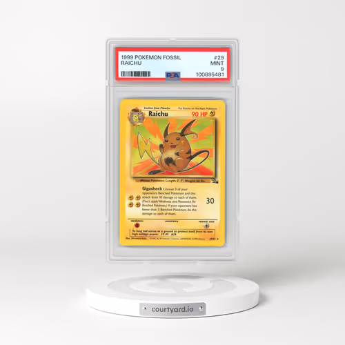 1999 Pokémon Fossil #29 Raichu (PSA 9 MINT)