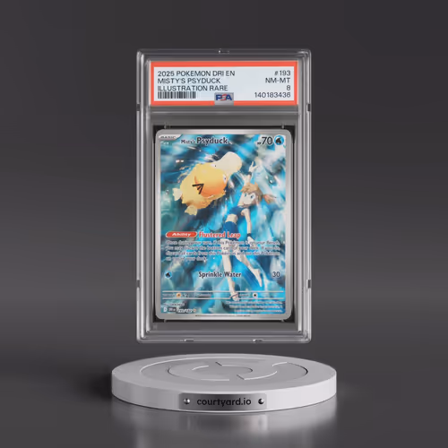 2025 Pokémon Dri EN-Destined Rivals #193 Misty's Psyduck - Illustration Rare (PSA 8 NM-MT)