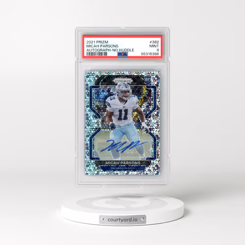 2021 Panini Prizm #382 Micah Parsons - Autograph-No Huddle (PSA 9 MINT)