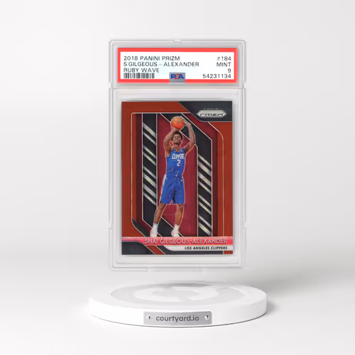 2018 Panini Prizm #184 Shai Gilgeous-Alexander - Ruby Wave (PSA 9 MINT)