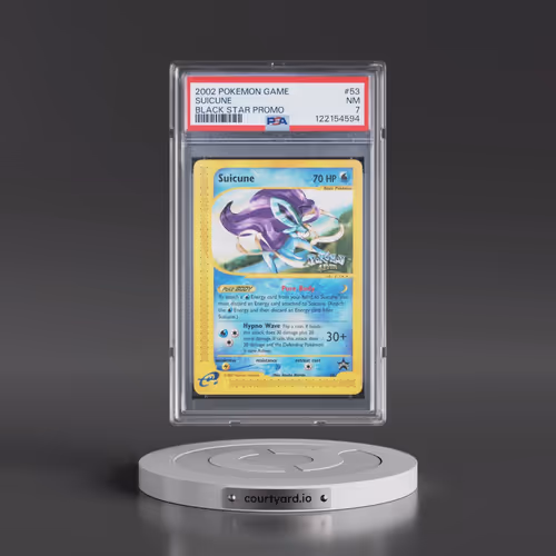 2002 Pokémon Game Promo #53 Suicune - Black Star (PSA 7 NM)