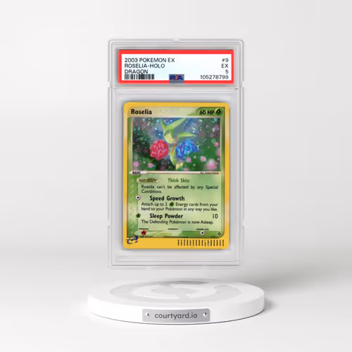 2003 Pokémon EX Dragon #9 Roselia - Holo (PSA 5 EX)