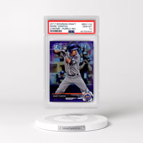 2017 Bowman Draft #BDC139 Mark Vientos - Chrome-Purple Refractor (PSA 10 GEM MINT)