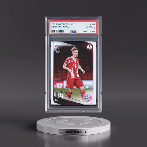 2025-2026 Topps UEFA Club Competitions #187 Lennart Karl (PSA 10 GEM MINT)