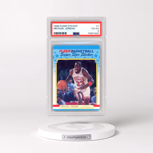 1988 Fleer Sticker #7 Michael Jordan (PSA 4 VG-EX)