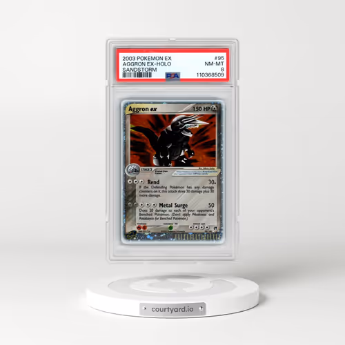 2003 Pokémon EX Sandstorm #95 Aggron EX - Holo Holo (PSA 8 NM-MT)