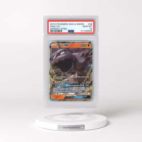 2019 Pokémon Sun & Moon Hidden Fates #36 Onix GX - Holo (PSA 10 GEM MINT)
