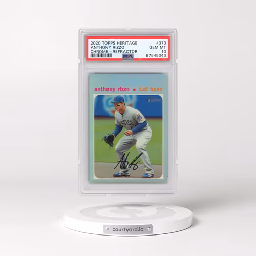 2020 Topps Heritage #373 Anthony Rizzo - Chrome-Refractor (PSA 10 GEM MINT)