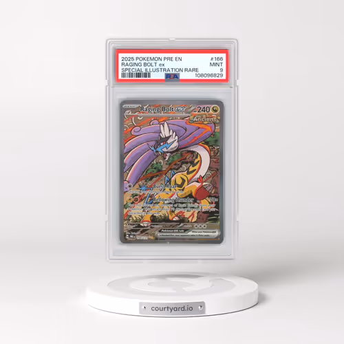 2025 Pokémon Pre EN-Prismatic Evolutions #166 Raging Bolt EX - Holo Special Illustration Rare (PSA 9