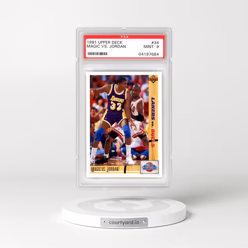 1991 Upper Deck #34 Magic vs. Jordan (PSA 9 MINT)