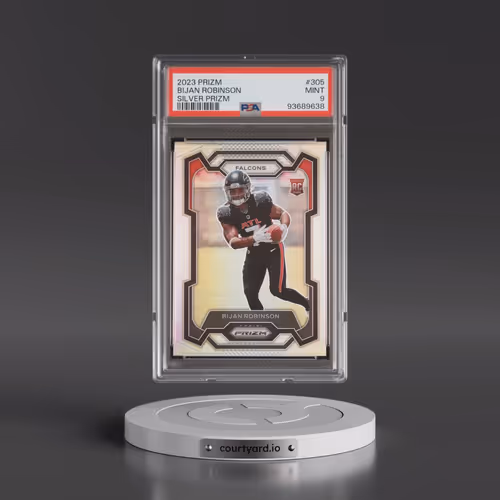 2023 Panini Prizm #305 Bijan Robinson - Silver Prizm (PSA 9 MINT)
