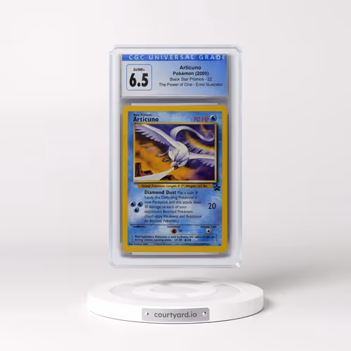 1999 Black Star Promos #22 Articuno - The Power of One Error Illustrator - Aoki (CGC 6.5 EX-NM+)