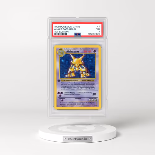 1999 Pokémon Game #1 Alakazam - 1st Edition Holo (PSA 3 VG)