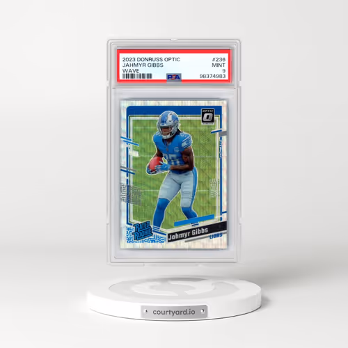 2023 Panini Donruss Optic #236 Jahmyr Gibbs - Wave (PSA 9 MINT)