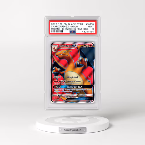 2017 Pokémon SM Black Star Promo #SM60 Charizard GX - Holo Full Art Charizard GX Premium Collection (PSA 9 MINT)