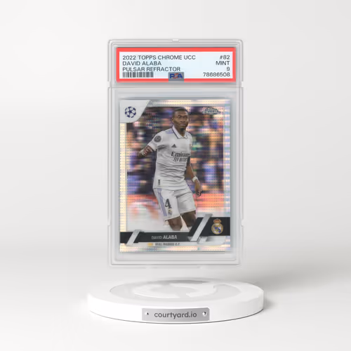 2022 Topps Chrome UEFA Club Competitions #82 David Alaba - Pulsar Refractor (PSA 9 MINT)