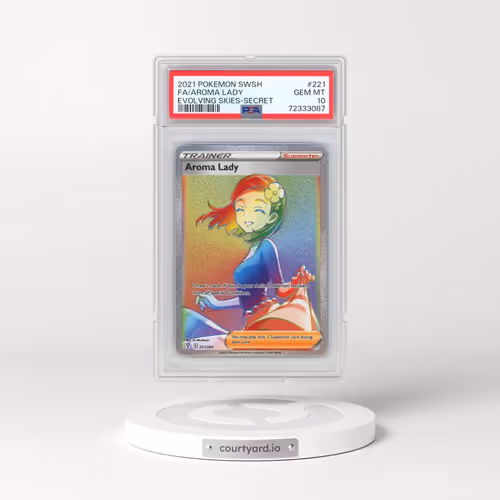 2021 Pokémon Sword & Shield Evolving Skies #221 Aroma Lady - Full Art Secret (PSA 10 GEM MINT)