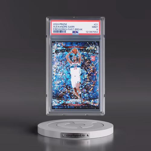 2024 Panini Prizm Fireworks #21 Alexandre Sarr - Fast Break (PSA 9 MINT)