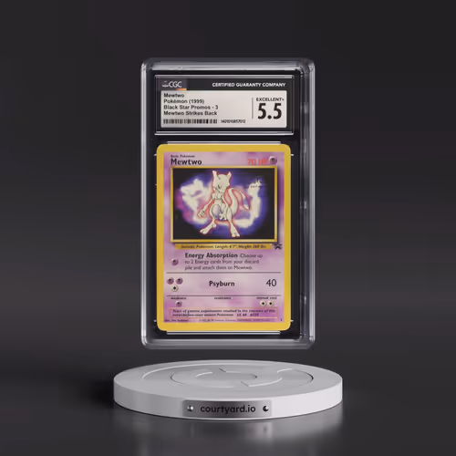1999 Black Star Promos #3 Mewtwo - Mewtwo Strikes Back (CGC 5.5 EX+)