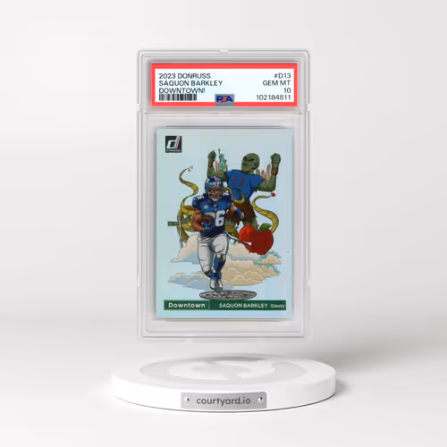 2023 Panini Donruss Downtown! #D13 Saquon Barkley (PSA 10 GEM MINT)