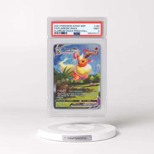 2021 Pokémon Swsh Black Star Promo #180 Flareon Vmax - Full Art Flareon Vmax Premium Collection (PSA 9 MINT)