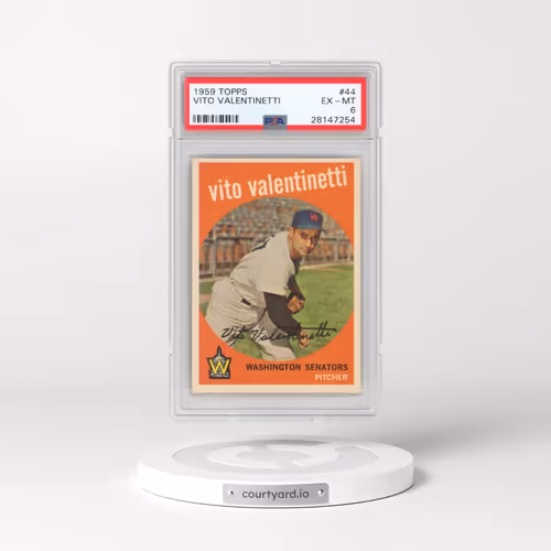 1959 Topps #44 Vito Valentinetti (PSA 6 EX-MT)