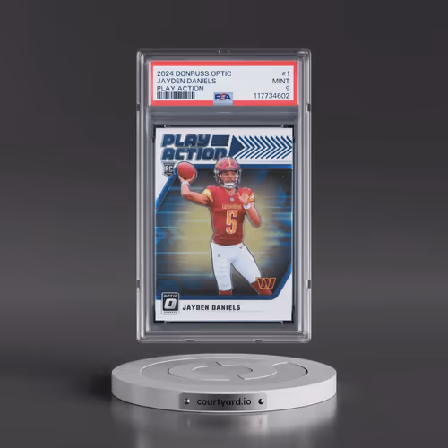 2024 Panini Donruss Optic Play Action #1 Jayden Daniels (PSA 9 MINT)