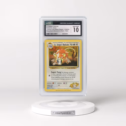 2023 Trading Card Game Classic - CLV, CLC, CLB #016/034 Lt. Surge's Raticate - Blastoise & Suicu