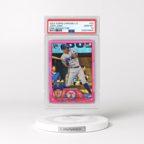 2023 Topps Chrome Logofractor Edition #93 Josh Jung - Pink Refractor (PSA 10 GEM MINT)