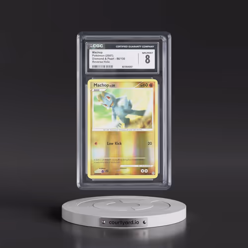 2007 Diamond & Pearl #86/130 Machop - Reverse Holo (CGC 8 NM-MT)