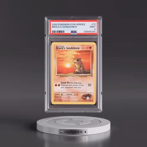 2000 Pokémon Gym Heroes #72 Brock's Sandshrew (PSA 9 MINT)
