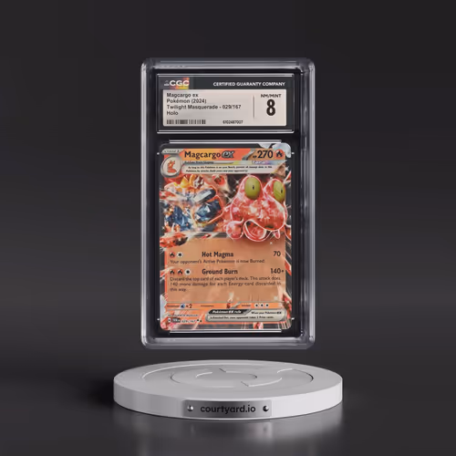2024 Pokémon Twm EN-Twilight Masquerade #029 Magcargo EX - Holo (CGC 8 NM-MT)
