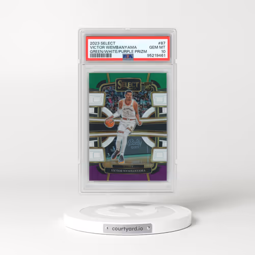 2023 Panini Select #87 Victor Wembanyama - Green/White/Purple Prizm (PSA 10 GEM MINT)
