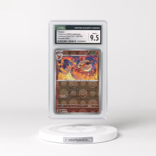 2023 Pokémon Card 151 #136/165 Flareon - Reverse Holo Poke Ball (CGC 9.5 MINT+)