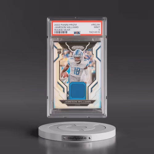 2022 Panini Prizm Rookie Gear #RGJW Jameson Williams (PSA 9 MINT)