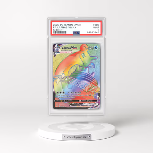 2020 Sword & Shield #203 Lapras VMAX - Full Art Holo (PSA 9 MINT)
