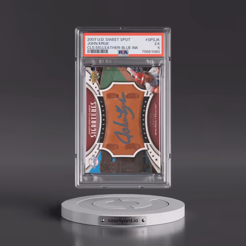 2007 Upper Deck Sweet Spot Classic Signatures Leather #SPSJK John Kruk - Blue Ink (PSA 5 EX)