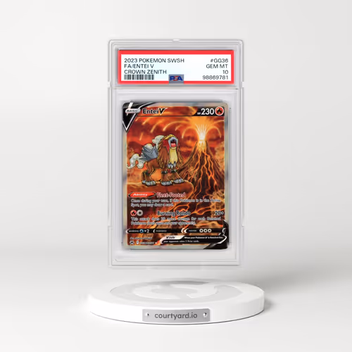 2023 Pokémon Sword and Shield Crown Zenith #GG36 Entei V - Holo Full Art (PSA 10 GEM MINT)