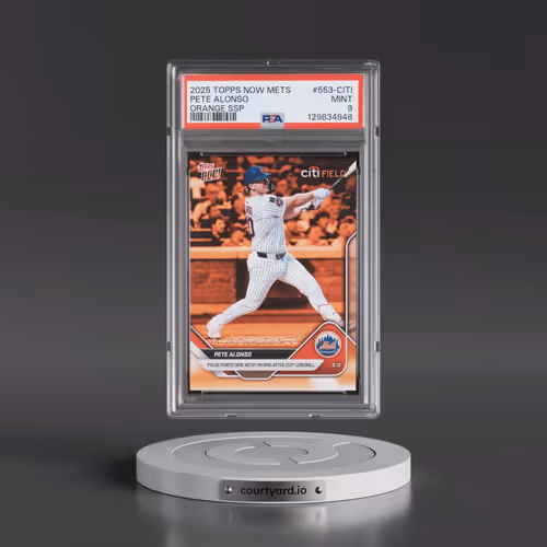 2025 Topps Now Mets #553-CITI Pete Alonso - Orange Ssp (PSA 9 MINT)