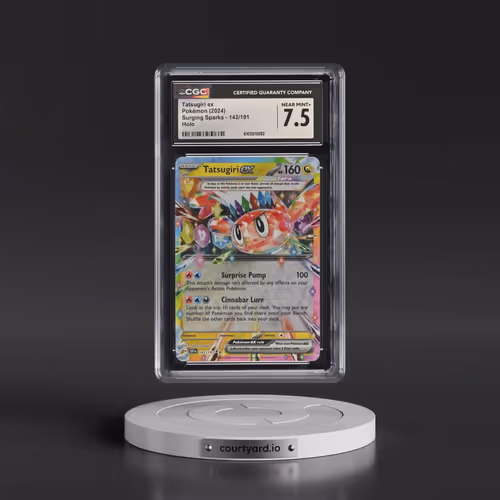 2024 Surging Sparks - SSP EN #142/191 Tatsugiri ex - Holo (CGC 7.5 NM+)