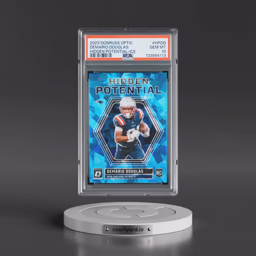 2023 Panini Donruss Optic Hidden Potential #HPDD Demario Douglas - Ice (PSA 10 GEM MINT)
