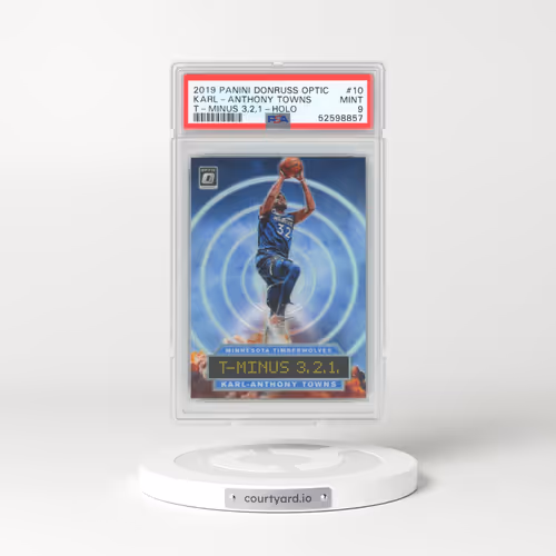 2019 Panini Donruss Optic T-Minus 3,2,1 #10 Karl-Anthony Towns - Holo (PSA 9 MINT)