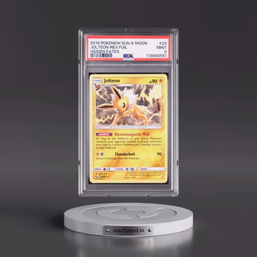 2019 Pokémon Sun & Moon Hidden Fates #23 Jolteon - Reverse Foil (PSA 9 MINT)