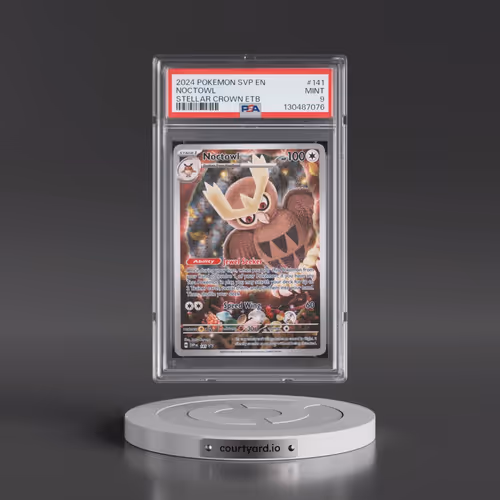 2024 Pokémon Svp EN-SV Black Star Promo #141 Noctowl - Stellar Crown Elite Trainer Box (PSA 9 MINT)