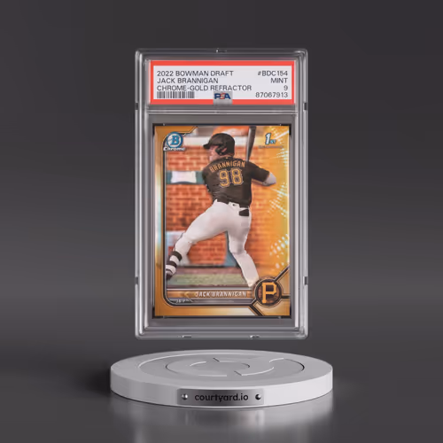 2022 Bowman Draft #BDC154 Jack Brannigan - Chrome-Gold Refractor (PSA 9 MINT)