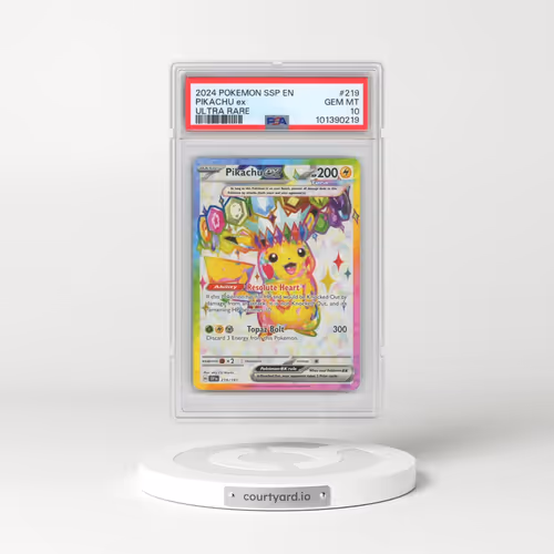2024 Pokémon Ssp EN-Surging Sparks #219 Pikachu EX - Holo Ultra Rare (PSA 10 GEM MINT)